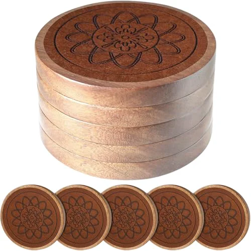 Trendy Wood Coasters for Drinks Certified