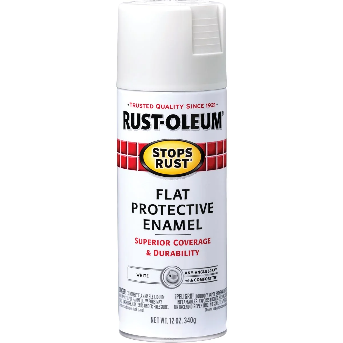Reliable Rust-Oleum Stops Rust White Flat 12 Oz. Anti-Rust Spray Paint Genuine