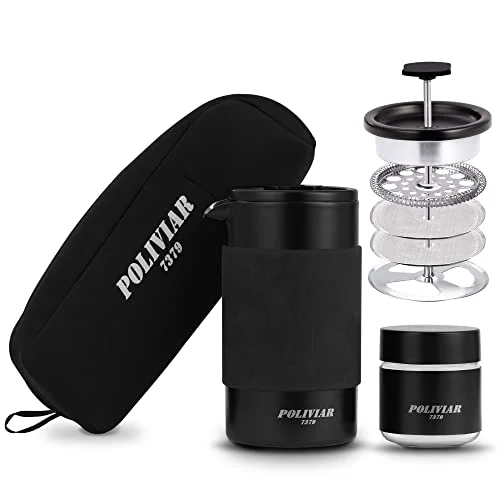 Powerful POLIVIAR French Press Coffee Maker Advanced
