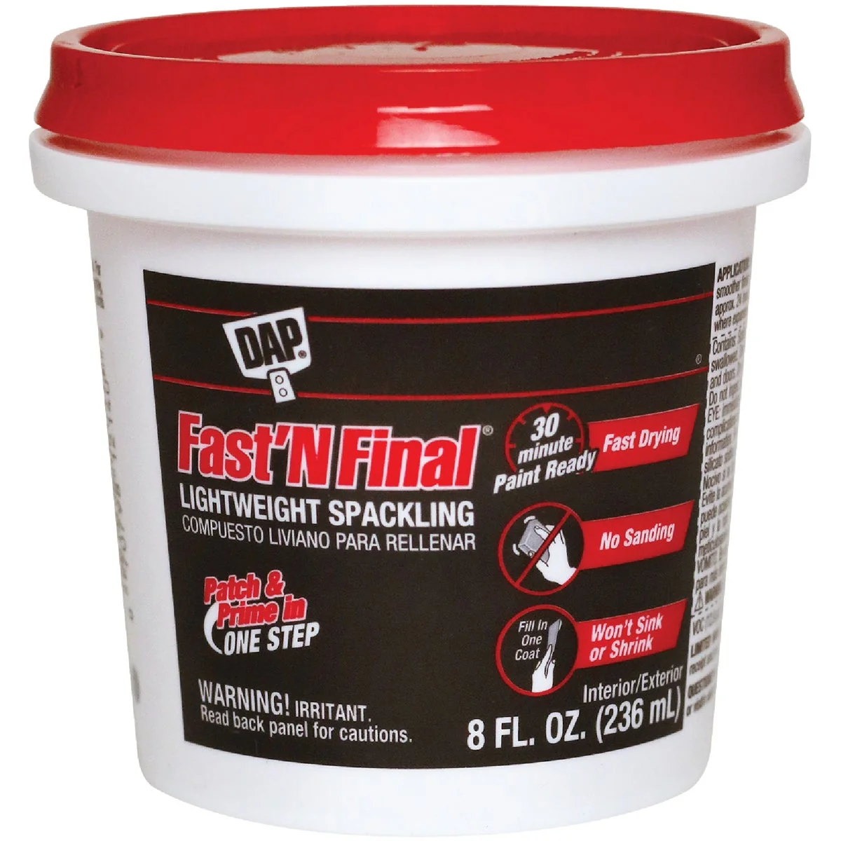 Smooth DAP Fast 'N Final 1 2 Pt. Lightweight Latex Patch Prime Spackling High-End
