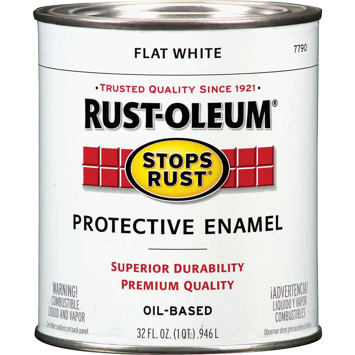Quality Rust-Oleum Stops Rust Oil Based Flat Protective Rust Control Enamel White 1 Qt. Exclusive