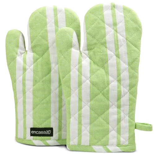 Fine Crafted Oven Mitts Heat Resistant Kitchen Gloves 2 Count Powerful