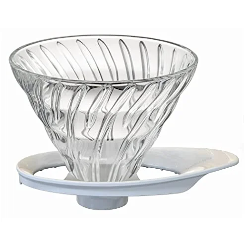 User-Friendly VDGR-02-W V60 Heat-resistant Glass Transmission Dripper 02 for 1 to 4 Cups White Made in Japan 24 Count Unique