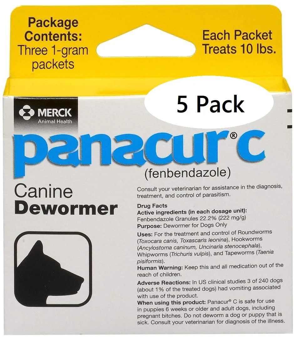 Contemporary Panacur C Canine Dewormer — 3 Packets for Dogs Broad-Spectrum Dewormer Prestigious