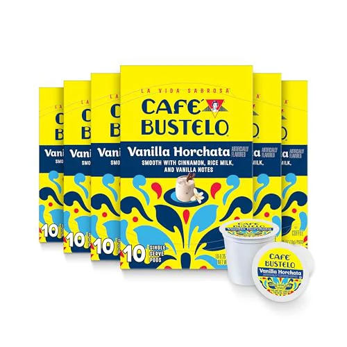 Classic Café Bustelo Vanilla Horchata Artificially Flavored Coffee Pods 60 Count Original Design