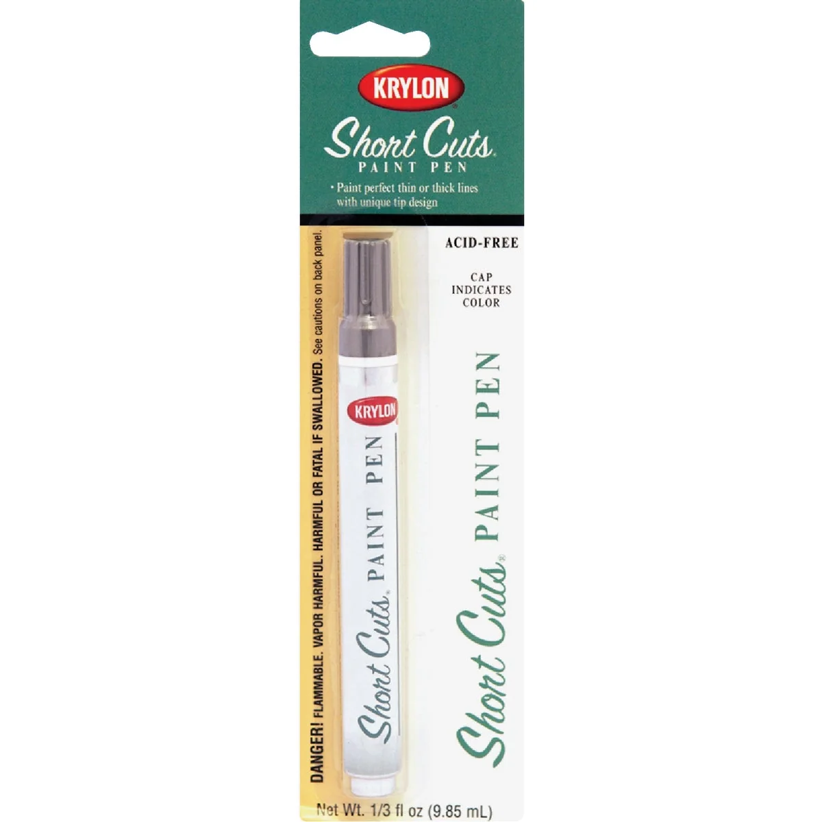 Reusable Krylon Short Cuts 1 3 Fl Oz Chrome Gloss Paint Pen Original