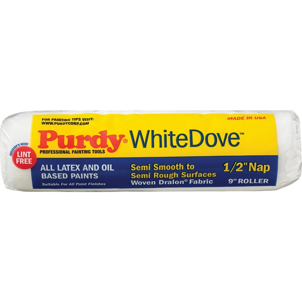Trusted Purdy White Dove 9 In. x 1 2 In. Woven Fabric Roller Cover Selected
