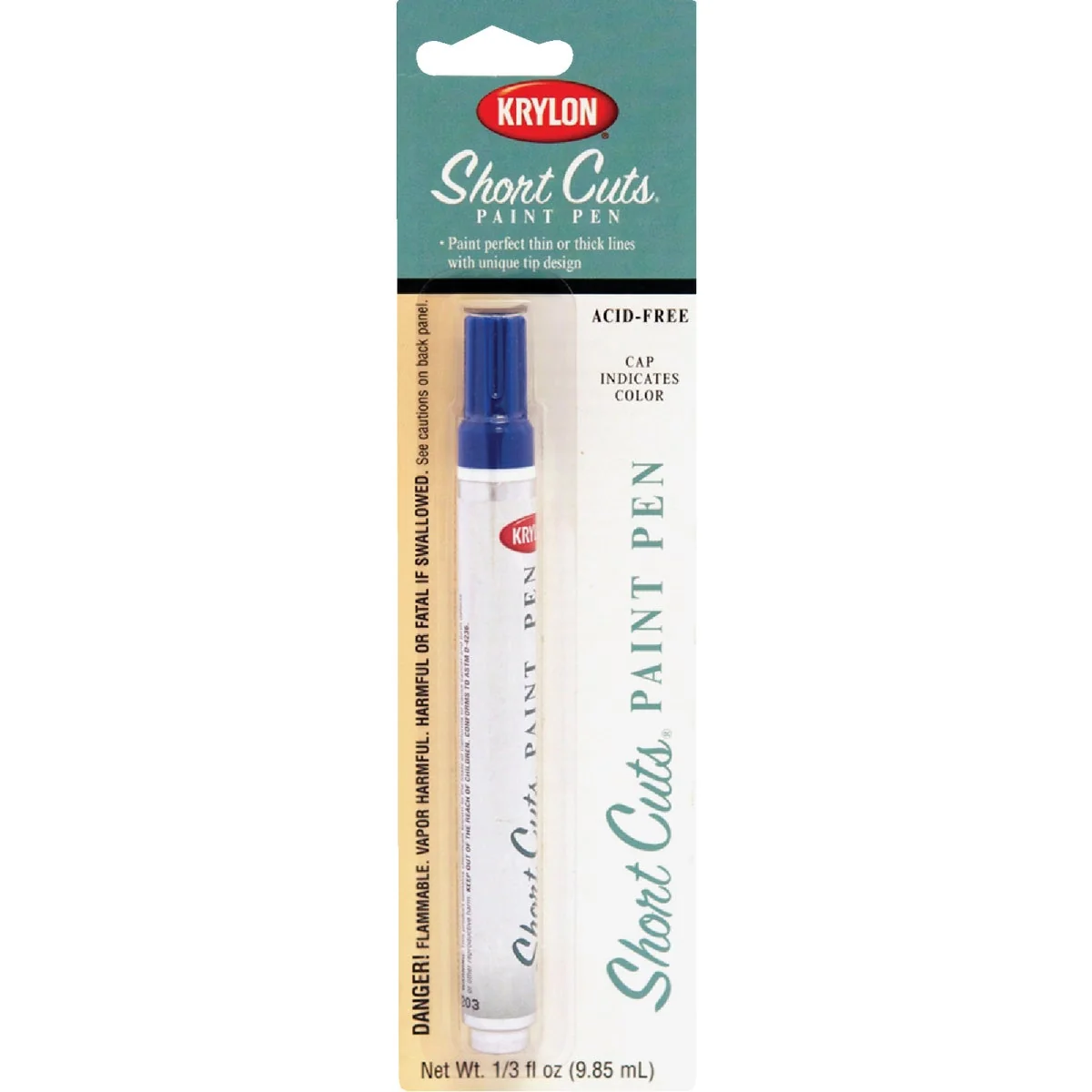 Pure Krylon Short Cuts 1 3 Fl Oz Ocean Blue Gloss Paint Pen Relaxed