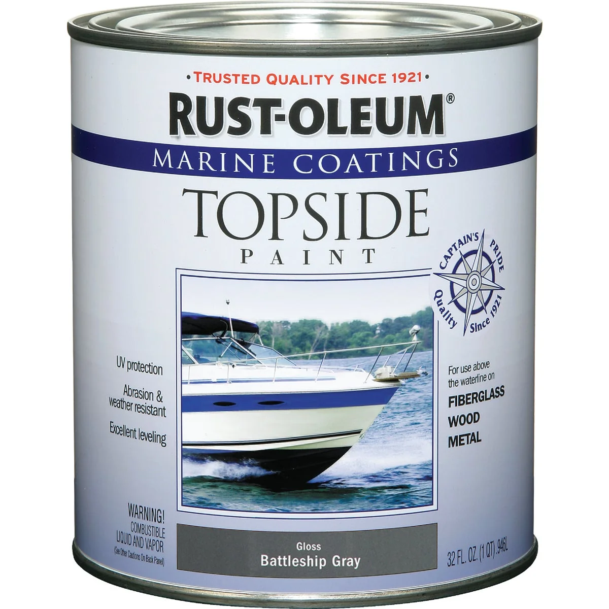 Powerful Rust-Oleum Gloss Marine Boat Topside Paint Battle Gray 1 Qt. Contemporary