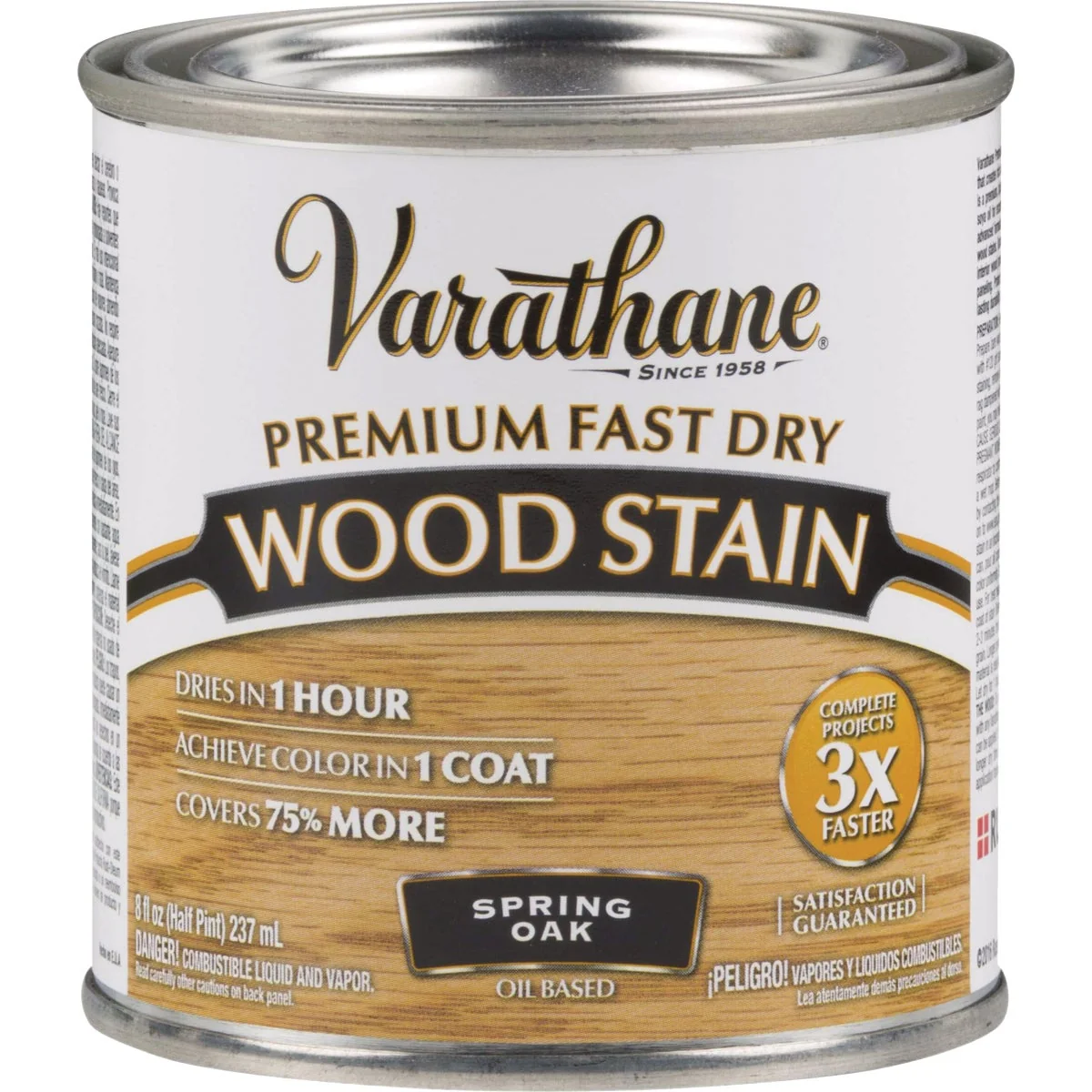 Detailed Varathane Fast Dry Spring Oak Urethane Modified Alkyd Interior Wood Stain 1 2 Pt. Enhanced