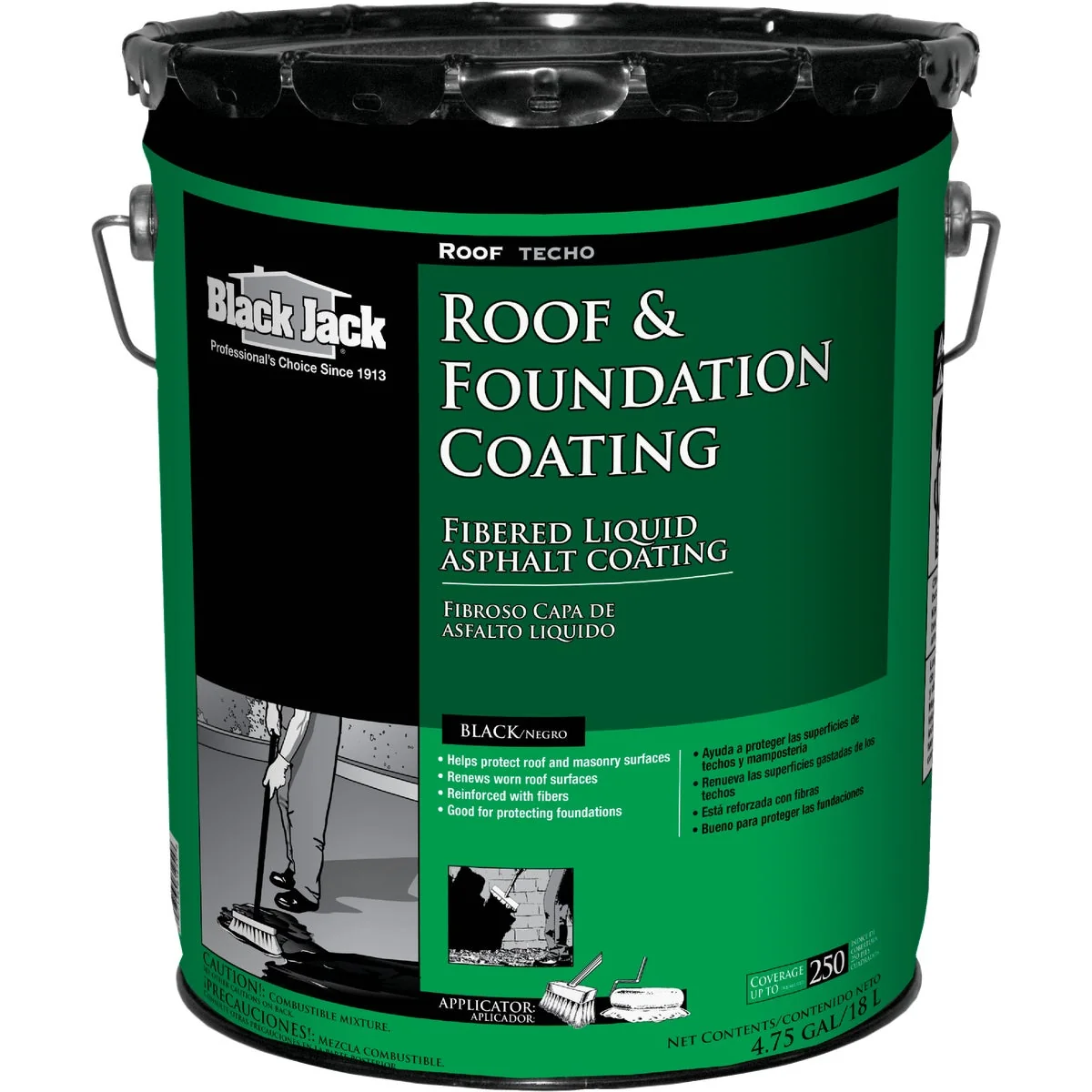 Casual Black Jack 5 Gal. Fibered Roof and Foundation Coating High-Performance