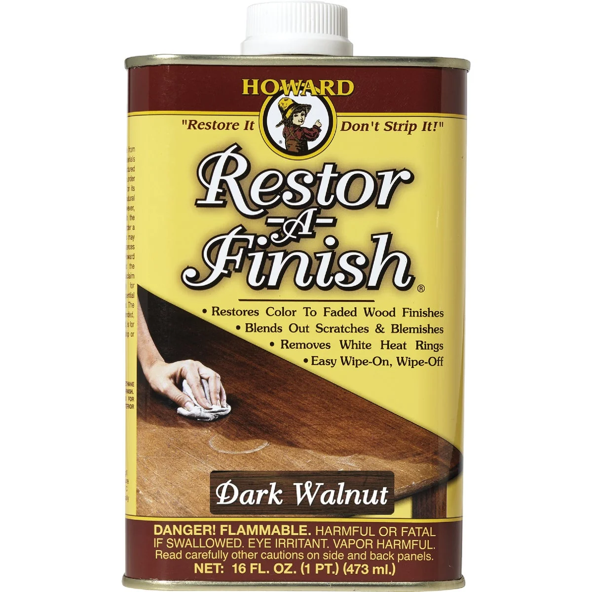 Classic Howard Restor-A-Finish 16 Oz. Dark Walnut Wood Finish Restorer Smooth