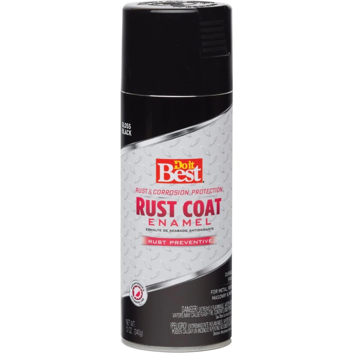 Enhanced Do it Rust Coat Gloss Black 12 Oz. Anti-Rust Spray Paint Soft