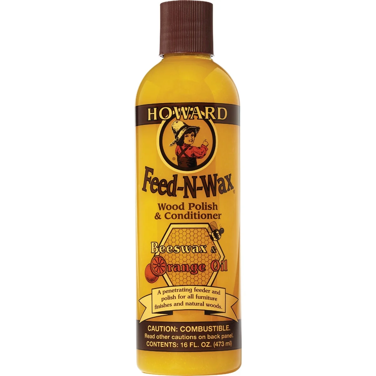 Sophisticated Howard 16 Oz. Feed-N-Wax Wood Polish Conditioner User-Friendly