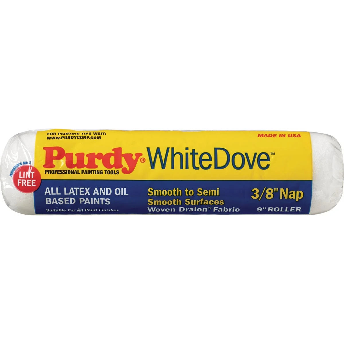 Advanced Purdy White Dove 9 In. x 3 8 In. Woven Fabric Roller Cover Sophisticated