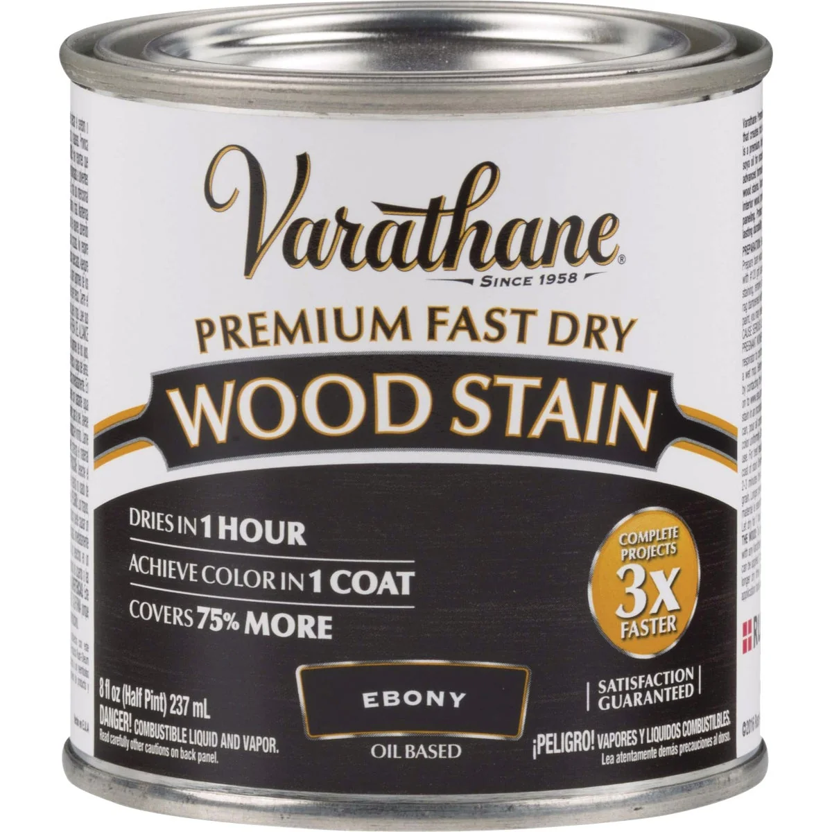 Breathable Varathane Fast Dry Ebony Wood Urethane Modified Alkyd Interior Wood Stain 1 2 Pt. Superior