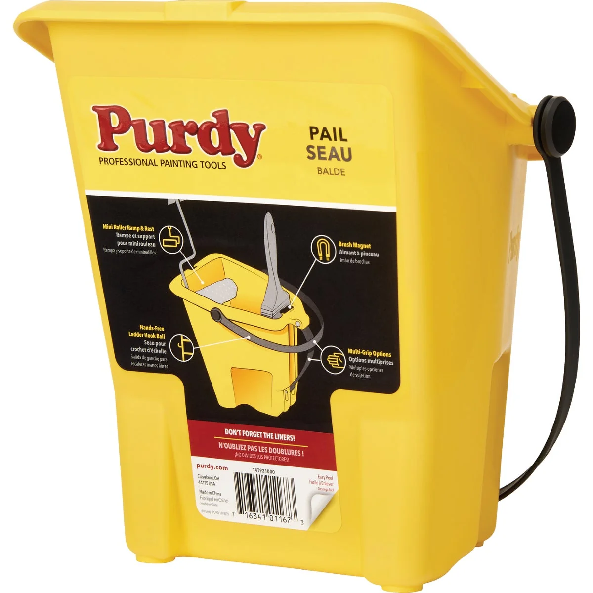 Excellent Purdy 1 Qt. Yellow Painter's Pail Unique