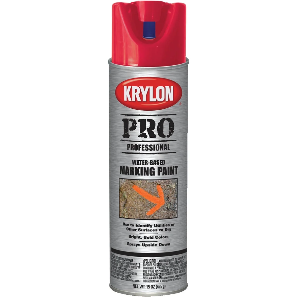 Environmentally Friendly Krylon APWA Red 15 Oz. Inverted Marking Spray Paint Comfortable