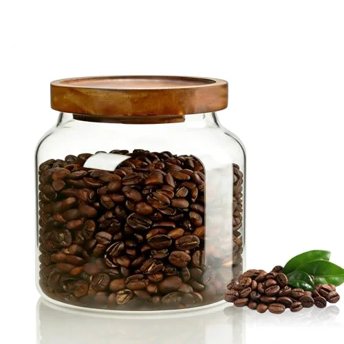 Reusable 1PC Glass Storage Jars with Airtight Lids Trendy