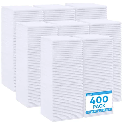 Solid White Microfiber Cleaning Cloth 400 Pack 400 Count Superior