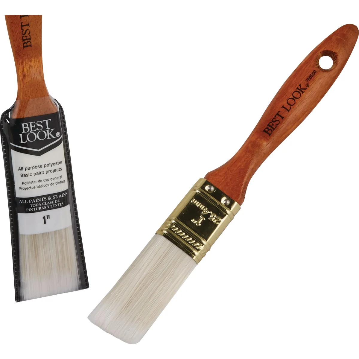 Modern Look General Purpose 1 In. Flat Polyester Paint Brush Expertly Made