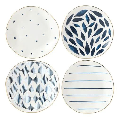Convenient Blue Bay 4 Piece Tidbit Plates 4 Count Trusted