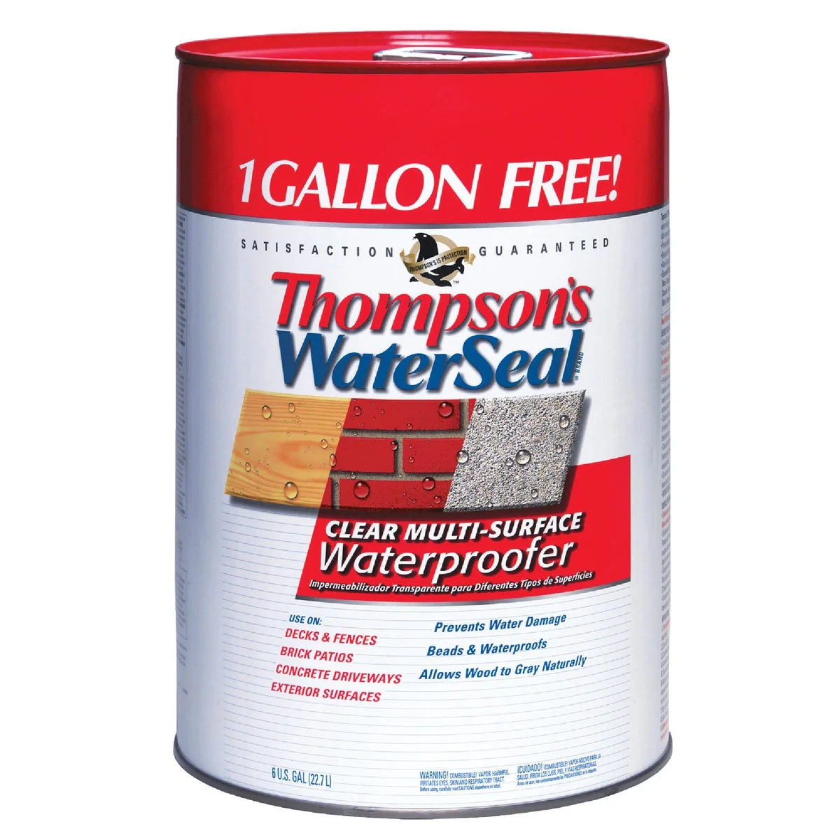 Selected Thompsons WaterSeal Clear VOC MultiSurface Waterproofing Sealer 6 Gal. Elite