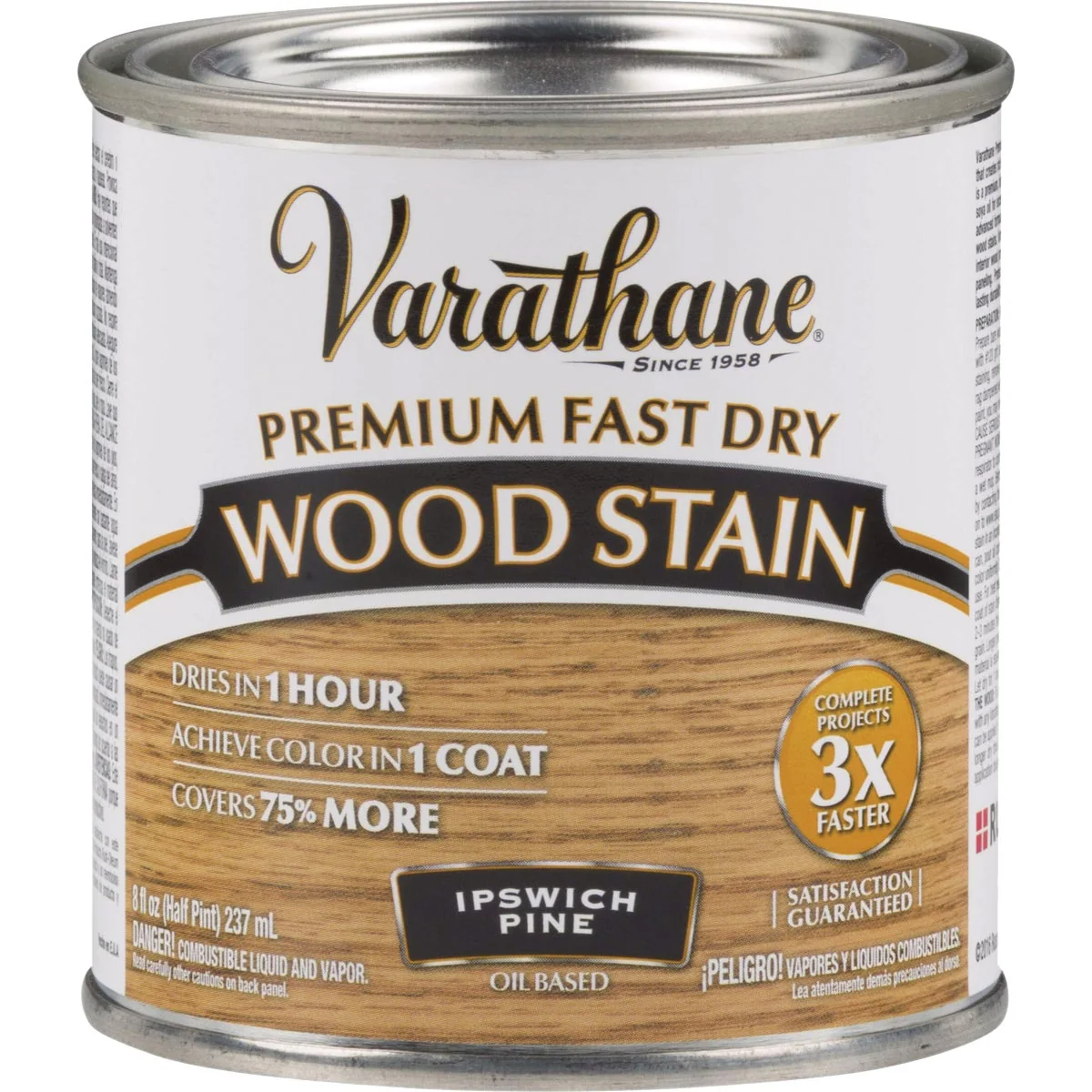 Flexible Varathane Fast Dry Ipswich Pine Urethane Modified Alkyd Interior Wood Stain 1 2 Pt. Fashionable