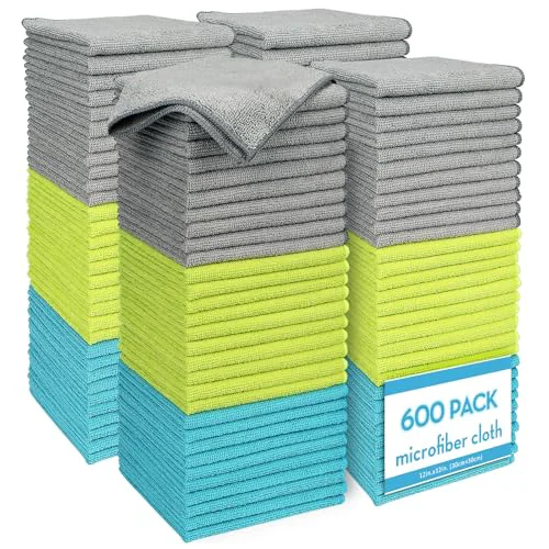 Optimized Microfiber Cleaning Cloth 600 Count Healthy