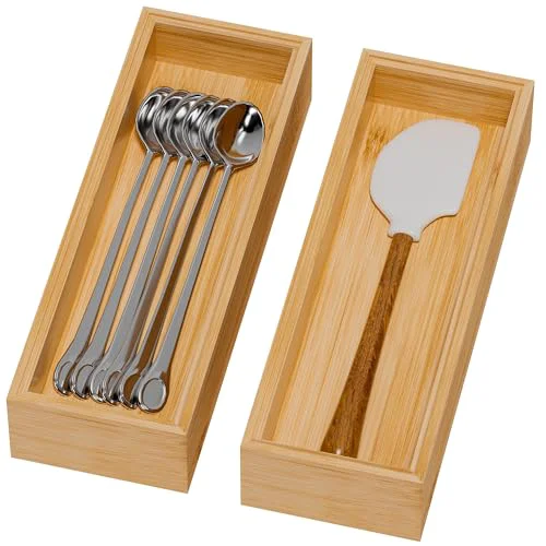Excellent Bamboo Kitchen Drawer Organizer 2 Count World-Class