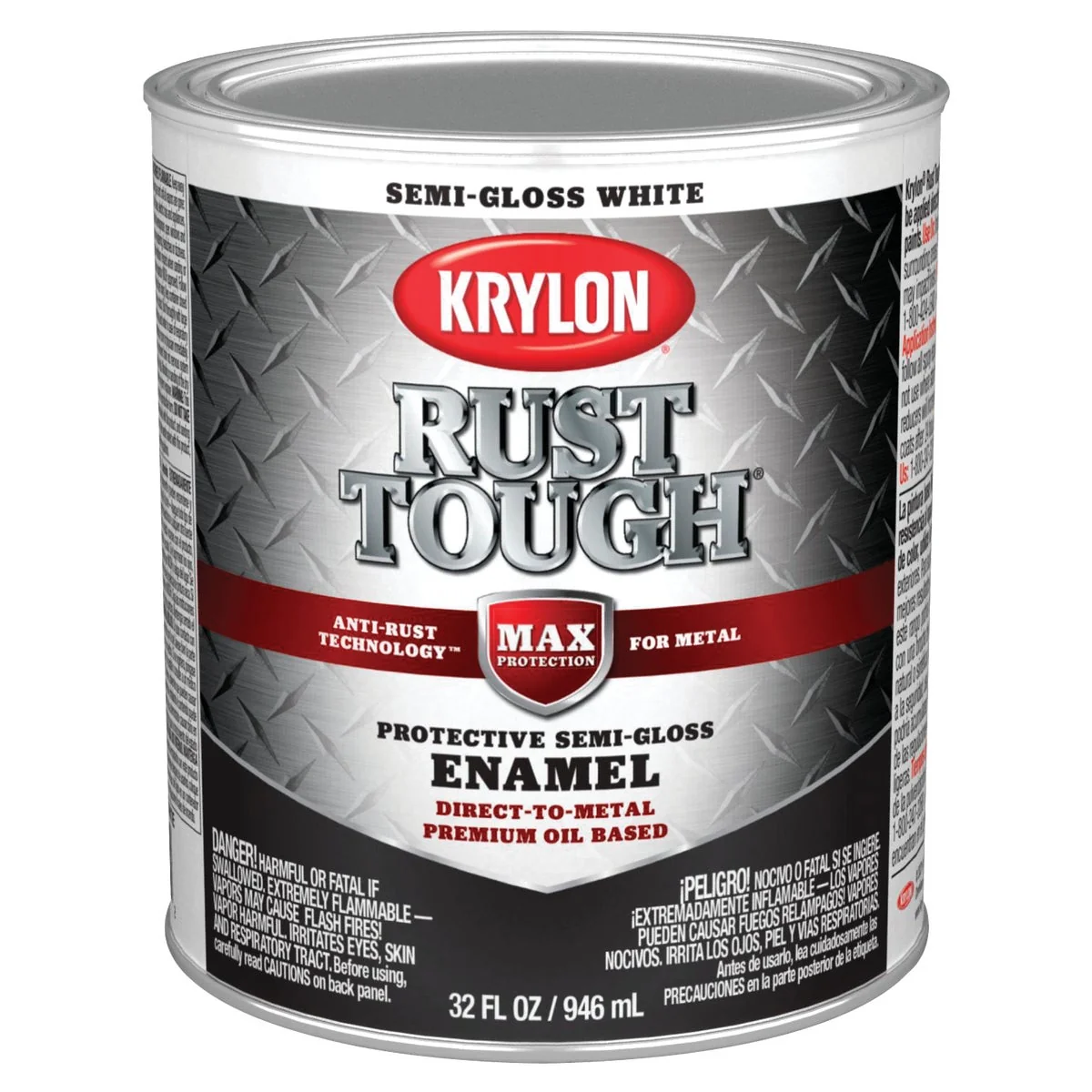 Original Valspar Anti-Rust Oil-Based Semi-Gloss Armor Rust Control Enamel White 1 Qt. Certified