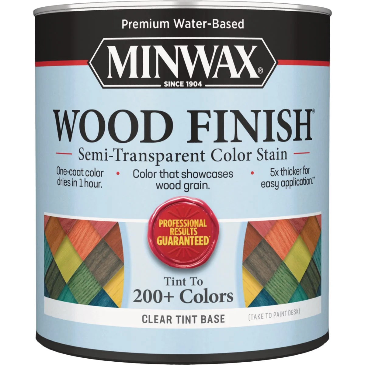 Smart Minwax Wood Finish Semi-Transparent Color Stain Clear Tint Base 1 Qt. Detailed