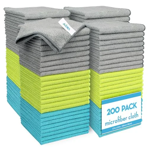 Long-Lasting Microfiber Cleaning Cloth 200 Count Professional