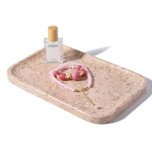 User-Friendly Marble Tray 12 x8 Natural Marble Vanity Tray for Countertop Bathroom Kitchen Dresser Specialty