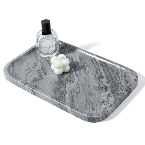 Dependable Marble Tray 12 x8 Natural Marble Vanity Tray for Countertop Bathroom Kitchen Dresser Trusted