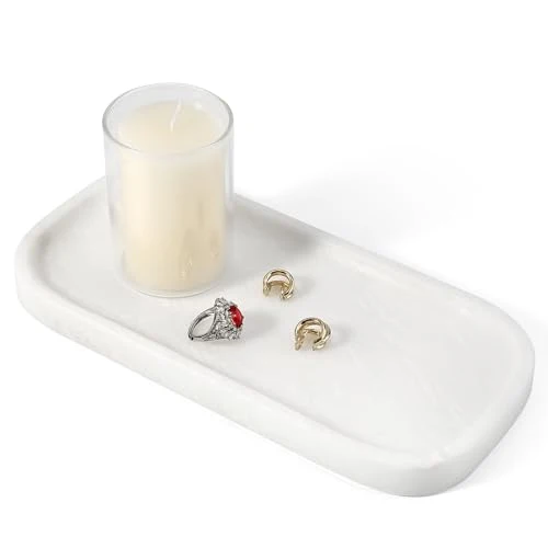Traditional Marble Tray 10 x5 Marble Vanity Tray for Bathroom Countertop Kitchen Sink Trusted