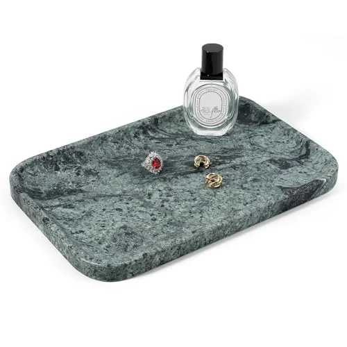 Genuine Marble Tray 12 x8 Marble Vanity Tray for Countertop Bathroom Kitchen Dresser Sustainable