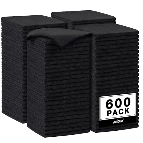 Prestigious Microfiber Cleaning Cloth Black 600 Count Smart