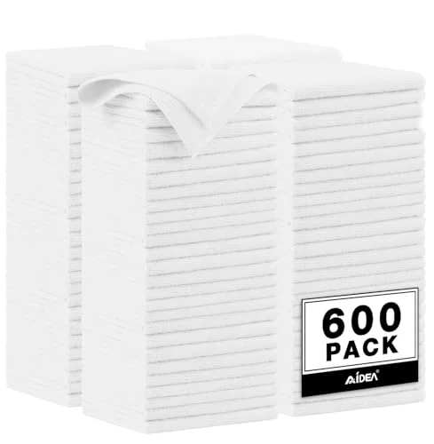 Classic Microfiber Cleaning Cloth White 600 Count Enhanced