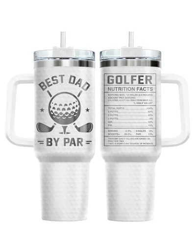 Authentic Golf Funny Dad Golfer Golfing 40 oz Tumbler with Handle Healthy