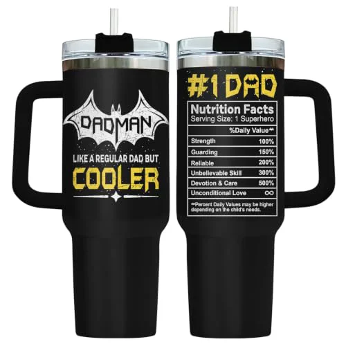 Organic Dad Dadman Funny 40 oz Tumbler with Handle Practical