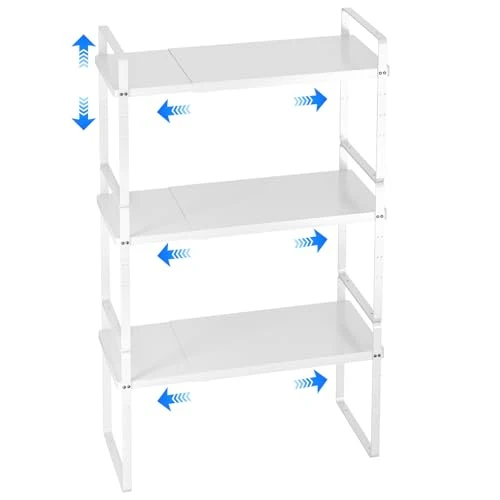 Eco-Friendly Expandable Cabinet Shelf Organizer 2 Count Safe