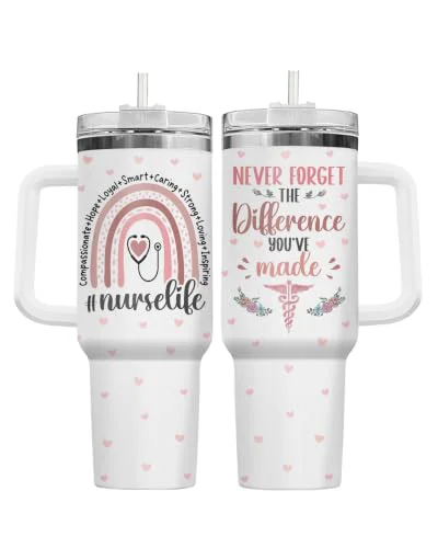 Safe Nurse Funny Nursing 40 oz Tumbler with Handle Contemporary