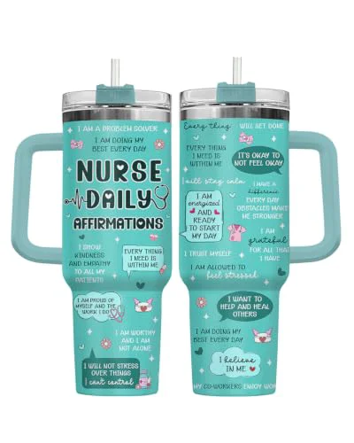 Prestigious Nurse Life Funny Daily 40 oz Tumbler with Handle Long-Lasting