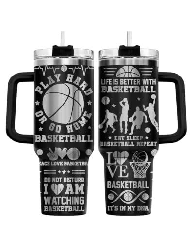 Healthy Funny Cat Will Not 40 oz Tumbler with Handle Detailed