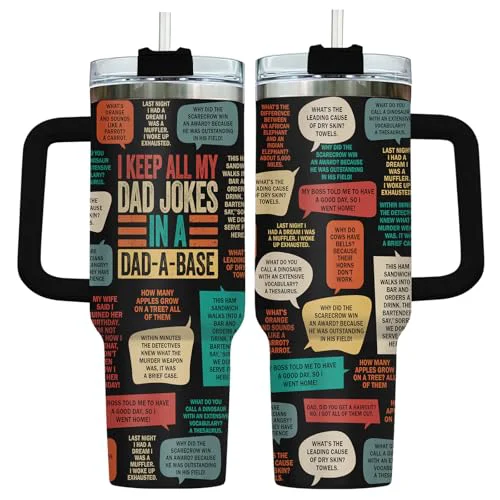 Safe Daddy Keep All My Dad Jokes Base 40 oz Tumbler with Handle World-Class