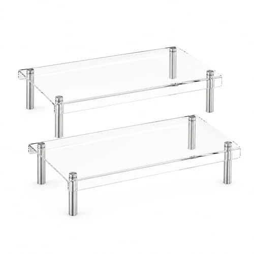 Organic 2 Pack Clear Acrylic Riser 2 Count Practical