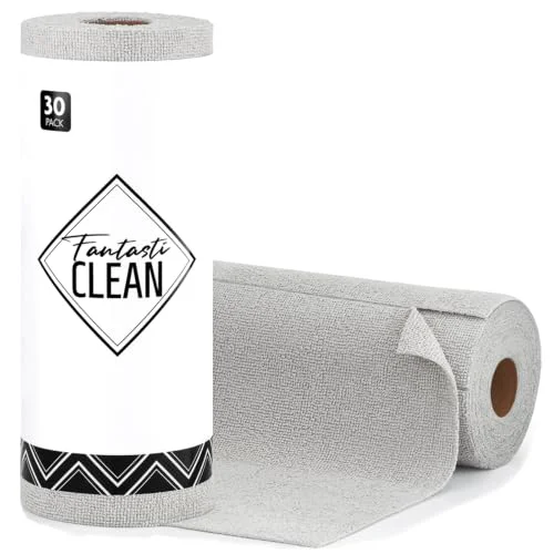 Stylish Microfiber Cleaning Cloth Roll 30 Count Elegant