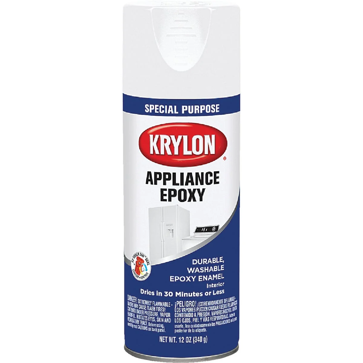 Quality Krylon Gloss Epoxy White 12 Oz. Appliance Spray Paint Refined