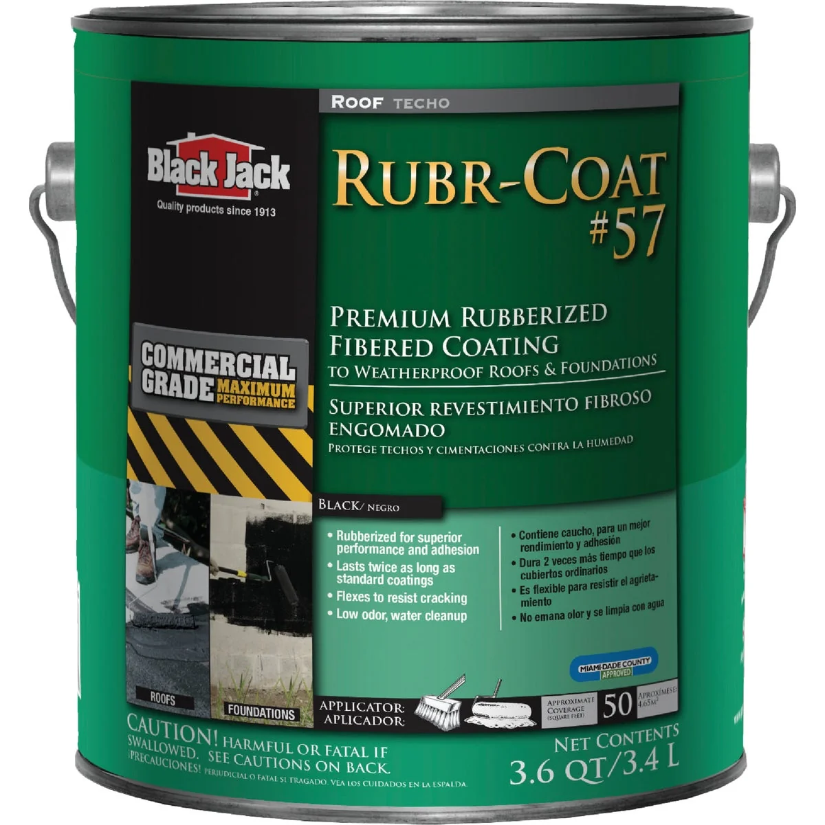 Trendy Black Jack Rubr-Coat 57 1 Gal. Premium Rubberized Fibered Coating Elite